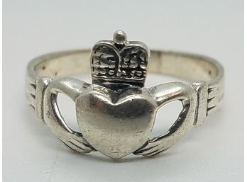 Size 13 Vintage Sterling Silver Irish Claddagh Ring