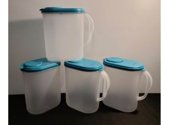 Lot Of 4 Plastic Pitchers, Appear Unused