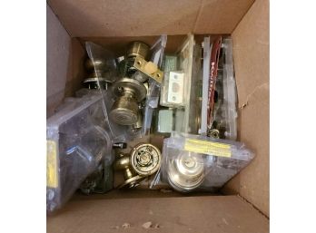 Box Of Door Knobs, Some Used, Some New