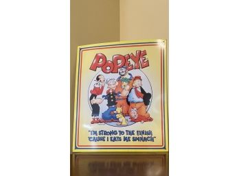 Popeye With Olive Oyl, Bluto, Etc Metal Sign