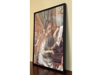 Framed Two Girls Playing The Piano Print