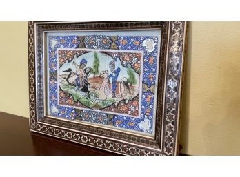 Nicely Framed Reverse Painted Arabian Scenes