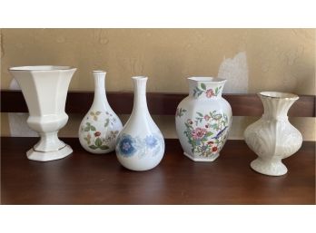 Lot Of Small Bud Vases Lenox, Wedgewood, Etc.