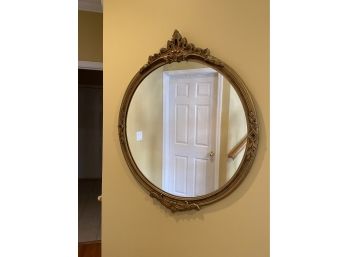 Vintage Round Gilt Mirror