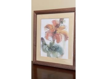 Day Lily Floral Framed  Print