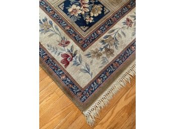 Decorative Tile Carpet Area Rug - Tan, Cream, Burgundy