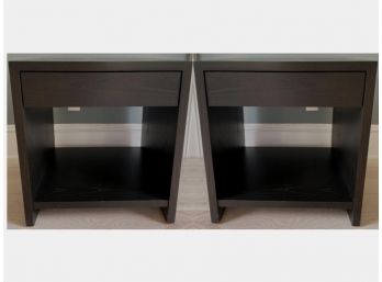 Pair Of Oak Side Tables By Desiron