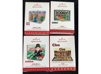 Hallmark Game Night Ornament Lot