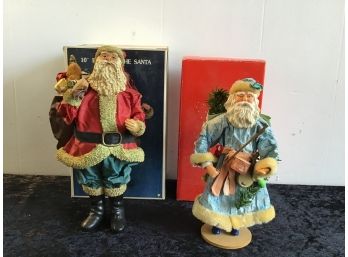 Lot Of 2 Old World Santas