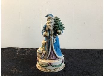 Blue Santa Music Box