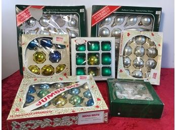 Vintage Ornament Lot Of 7 Boxes