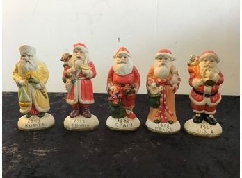 Lot Of 5 Countries Santas