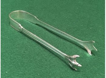 Antique Sterling Silver Tongs With Claws, 68 Grams