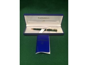 Green Waterman Pen Made In France, Great Quality And Writes Well