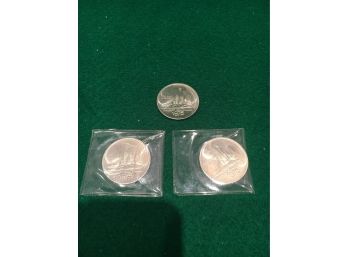 Lot Of 3 Calgary 1975 Silver Dollars