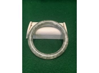 Antique Jade Bangle Bracelet, Grey And White Color, Great Condition