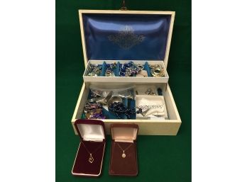 Jewelry Box With Costume Jewelry