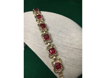 Vintage Runway Style Costume Jewelry Bracelet Signed GAD