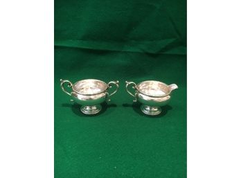 Frank Whiting Talisman Rose Sterling Silver Creamer And Sugar, 172 Grams