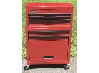 International  Metal Red Tool Box On Wheels