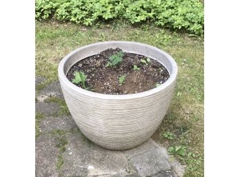 Round Contemporary Fiberglass Planter