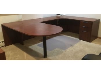 Large Dark Brown Computer Station Desk