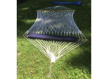 Nags Head Hammock, White Weaved Rope & Sleeve