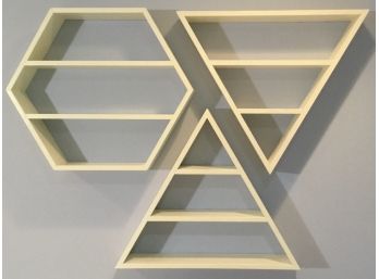 Fun Trio Of White Shelving.