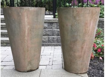 PR Campania Of Tall Resin, Fiberglass  Planters