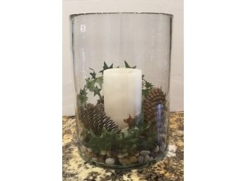 Decorative Large Hurricane Glass Container Plus