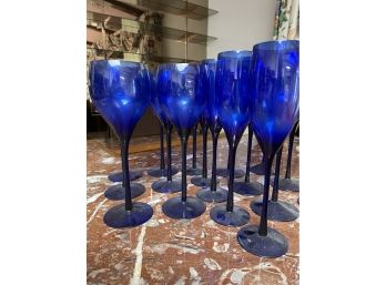 Cobalt Blue Glassware Set