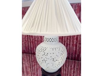 White Mesh Porcelain Table Lamp (1 Of 2)