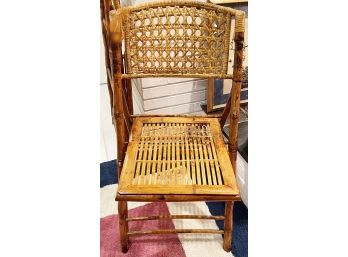 Four Vintage Bamboo Folding Chairs (1 Of 2)