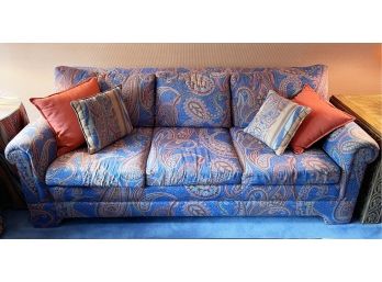 Paisley Pattern Upholstered Sofa Bed