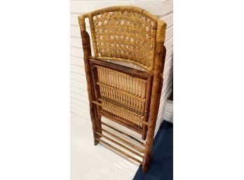 Four Vintage Bamboo Folding Chairs (2 Of 2)