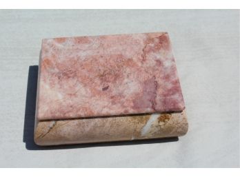 Gorgeous Polished Pink Marble Keepsake/jewelry Box From Pakistan