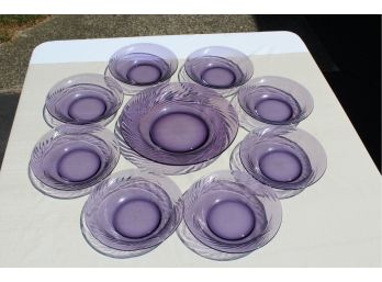 Incredible 9 Piece Festiva Amethyst Purple (Corelle) By CORNING-PYREX