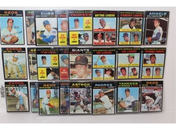 1971 Topps Baseball Black Border - 45 Cards 5 Leaders Cards