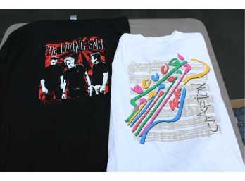 2 Rock Tees - Eric Clapton & The Living End XLs