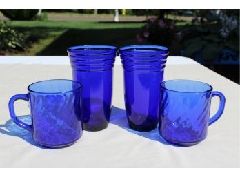 Wonderful Cobalt Blue Glass Mugs & Tumblers