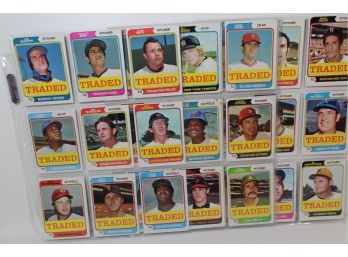 1974 Topps 'Traded' Subset, Not Complete But VG Condition (36)