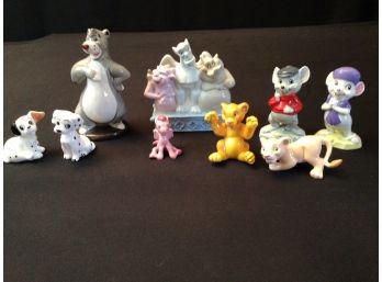 Lot 9 Disney Porcelain Figurines 101 Dalmations Fievel Gargoyles More