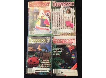 Lot Of 4 Vintage Workbasket Magazines 1988 Halloween & Christmas Patterns