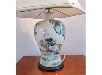 White Oriental Porcelain Lamp