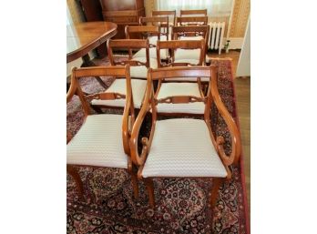 English Duncan Phyfe Style Dining Chairs By Bradley (10)