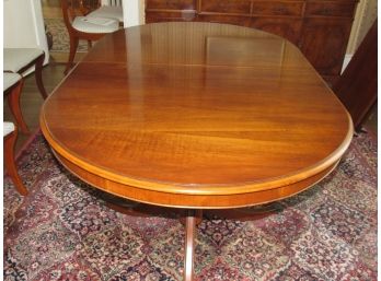 English Bird's Eye Cherry Duncan Phyfe Style Dining Table By Bradley