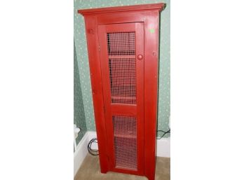 Primitive Red Pie Safe