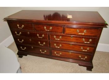 Chippendale Style Mahogany Double Dresser By Councill Craftsman