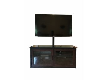 46' Samsung TV With Wood And Glass Stand (See Description)