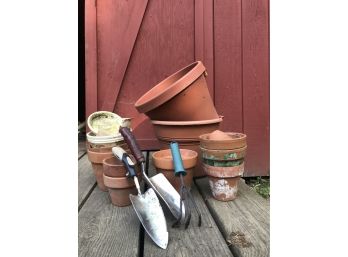 Plastic And Clay Pots